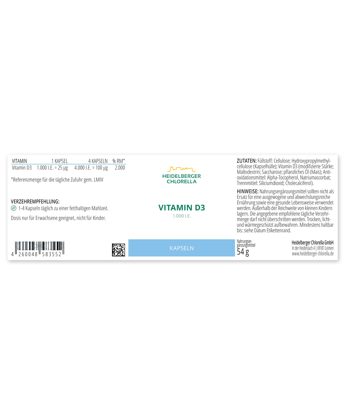 120 Kapseln - 54 g