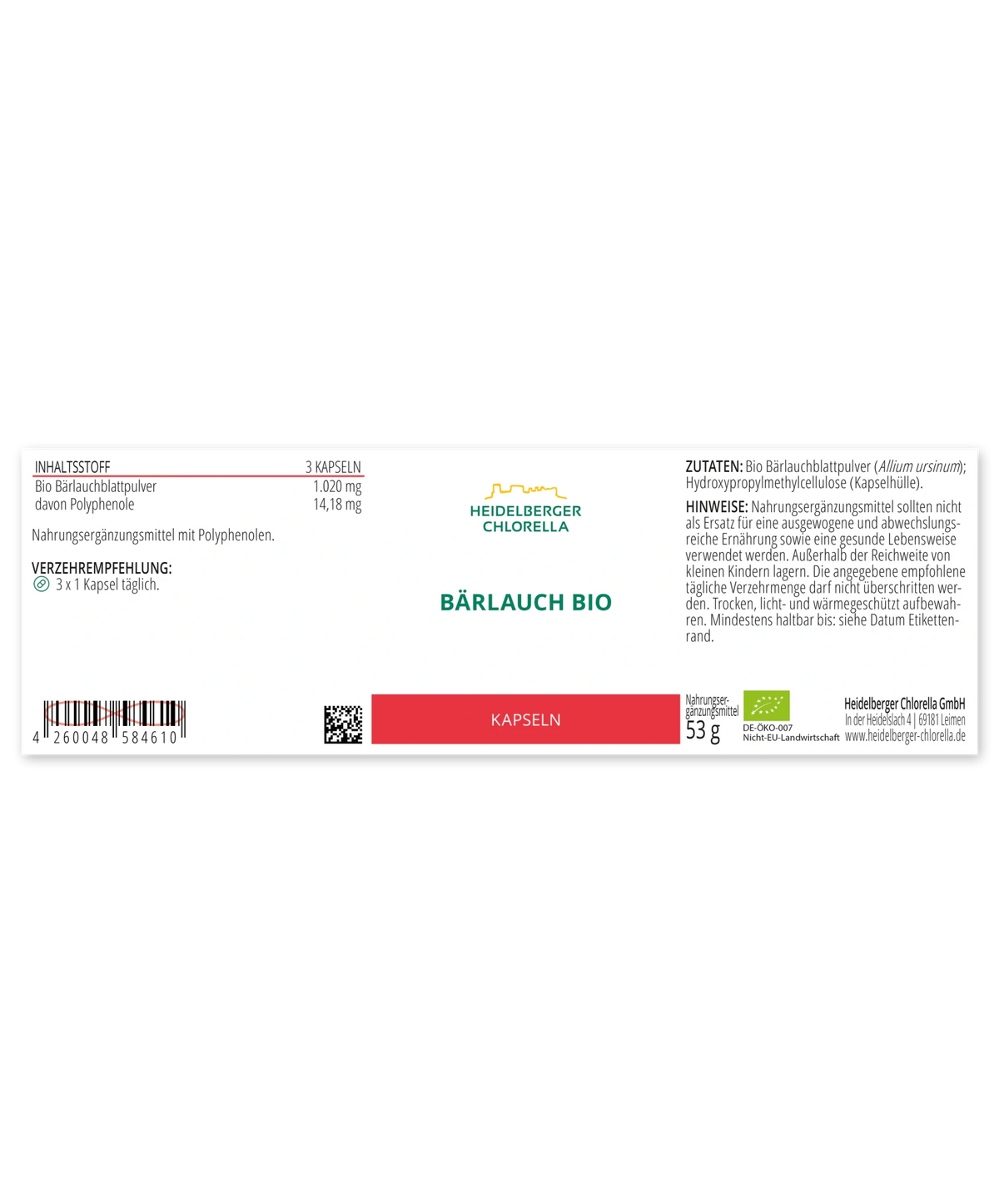 120 Kapseln - 53 g