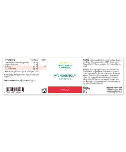 Pycnogenol® Kapseln -Heidelberger Chlorella GmbH