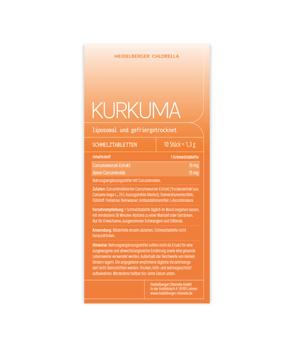 Kurkuma Schmelztabletten -Heidelberger Chlorella GmbH