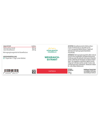 Weihrauch-Extrakt Kapseln -Heidelberger Chlorella GmbH