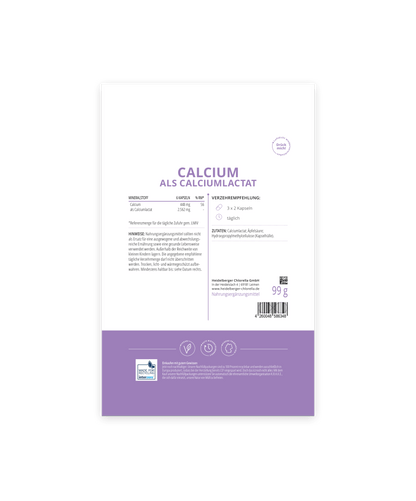Calcium als Calciumlactat Kapseln -Heidelberger Chlorella GmbH
