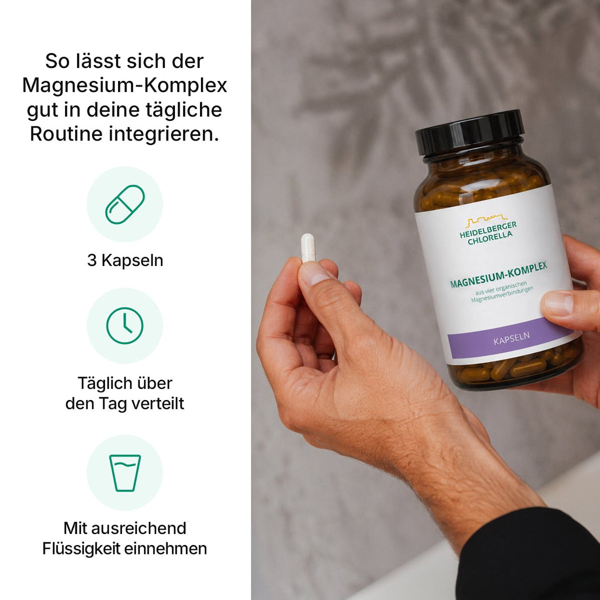 Magnesium-Komplex Kapseln -Heidelberger Chlorella GmbH