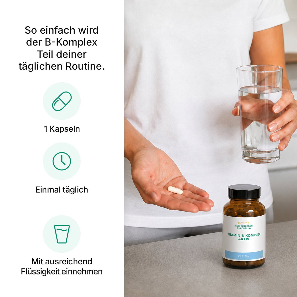 Vitamin B-Komplex aktiv Kapseln -Heidelberger Chlorella GmbH