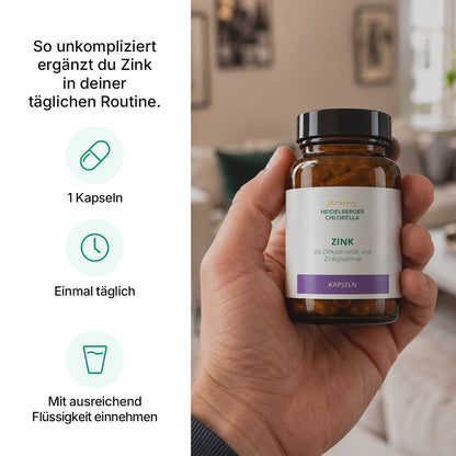 Zink als Zinkpicolinat und Zinkgluconat Kapseln -Heidelberger Chlorella GmbH