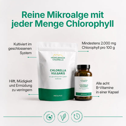 Chlorella vulgaris Presslinge -Heidelberger Chlorella GmbH