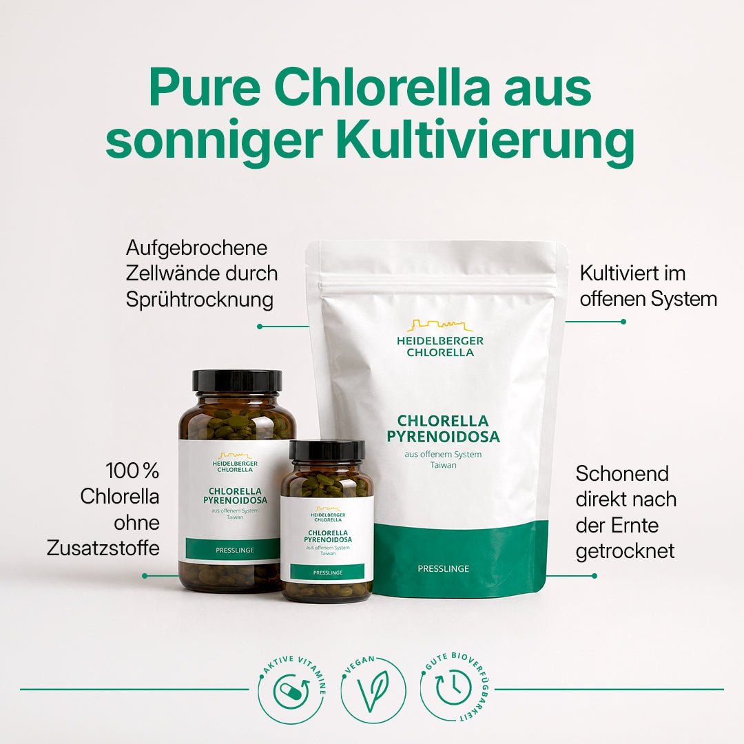 Chlorella pyrenoidosa Presslinge -Heidelberger Chlorella GmbH