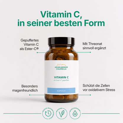 Vitamin C als Ester-C® gepuffert Kapseln -Heidelberger Chlorella GmbH
